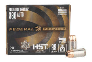 Federal Premium Personal Defense Micro HST 380 Auto 99gr JHP Ammo comes in a box of 20